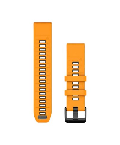 Garmin QuickFit® 22-klokkeremmer - Spark Orange/Graphite Silicone