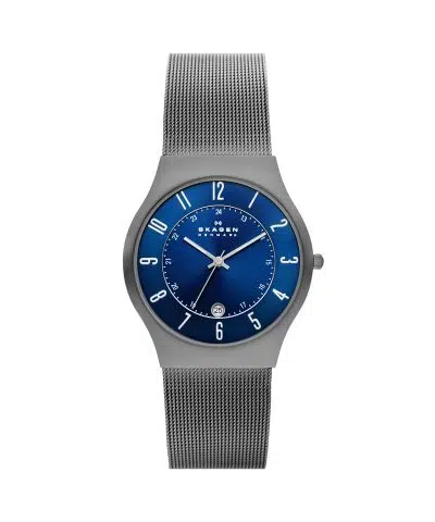 Skagen Sundby Titanium and Charcoal Steel Mesh Watch - 233XLTTN