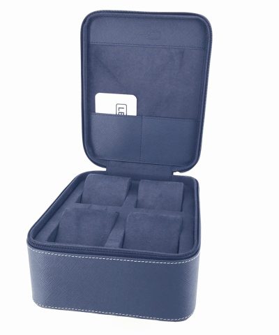 Leanschi 4 slot watch box/blue
