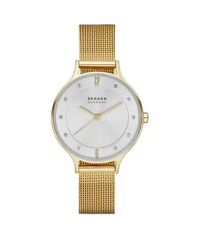 Skagen Anita Lille Gold-Tone Steel Mesh Watch - SKW2150