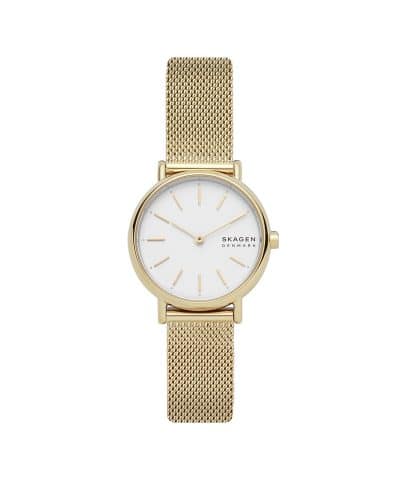Skagen Signatur Lille Slim Gold-Tone Steel Mesh Watch - SKW2693