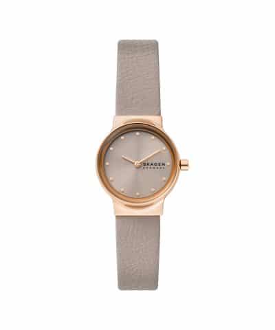 Skagen Freja Lille Two-Hand Greystone Lite Leather Watch - SKW3005