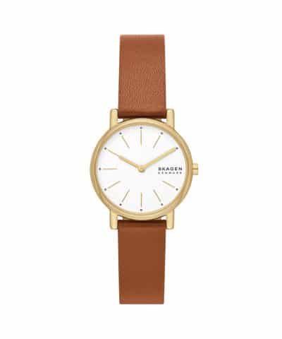 Skagen Signatur Lille Two-Hand Brown Leather Watch - SKW3121