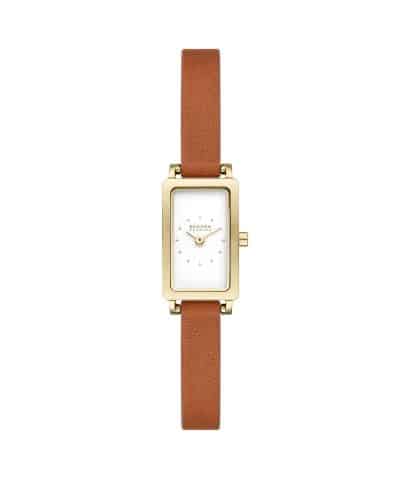 Skagen Hagen Micro Two-Hand Brown Leather Watch - SKW3149