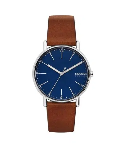 Skagen Signatur Medium Brown Leather Watch - SKW6355
