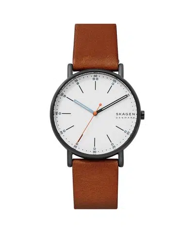Skagen Signatur Medium Brown Leather Watch - SKW6374