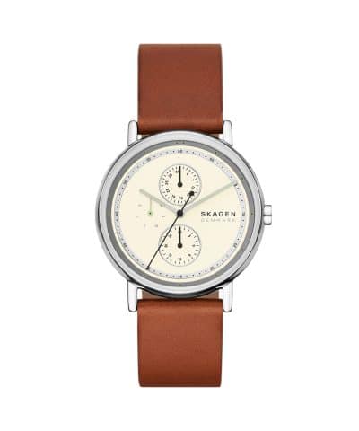 Skagen Signatur Multifunction Brown Leather Watch - SKW6942