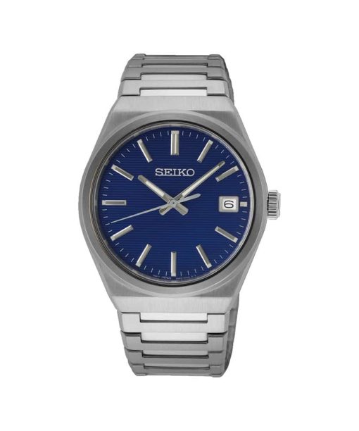 Produkt bilde av Seiko Essential Time med blå tallskive og stål lenke. Referanse: SUR555P1